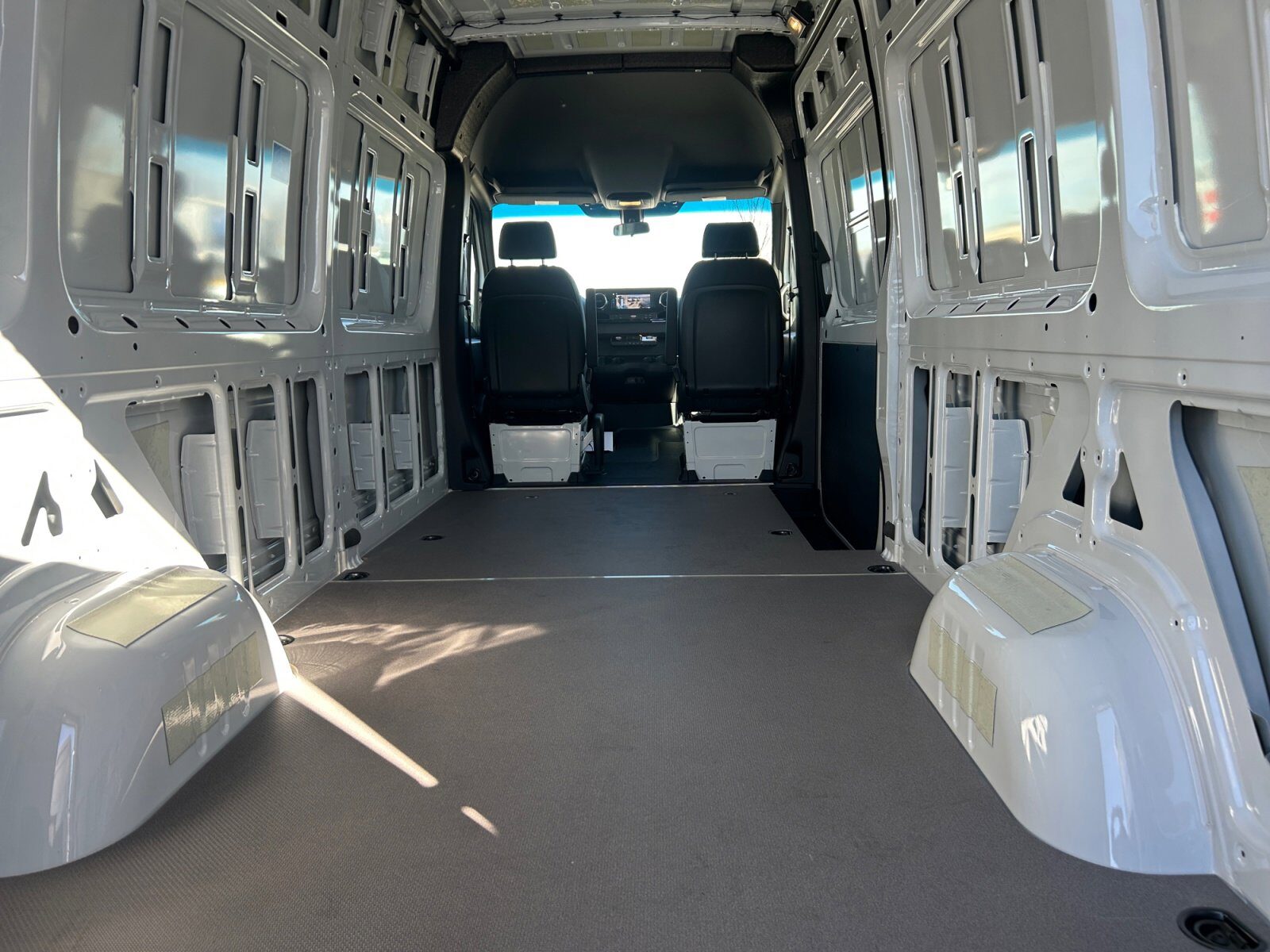 Interior cargo space of the Sprinter van